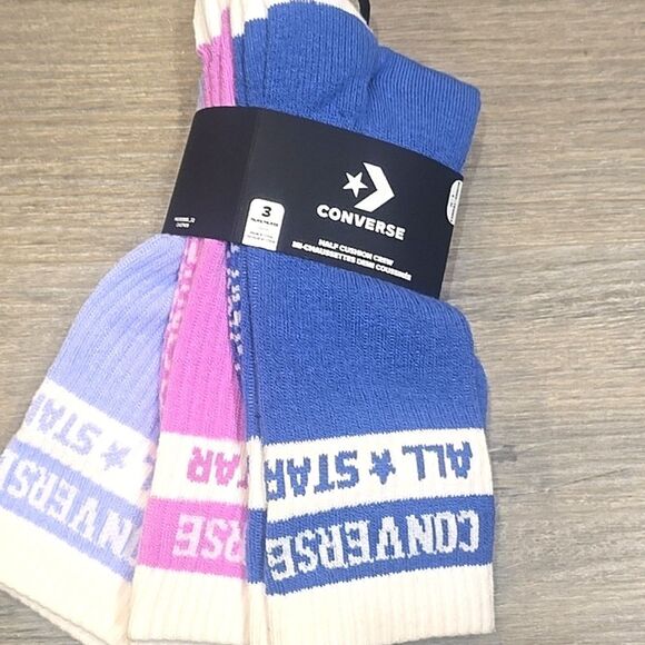 Converse All Star Stripe Half Cushion Crew Socks - Picture 4 of 6